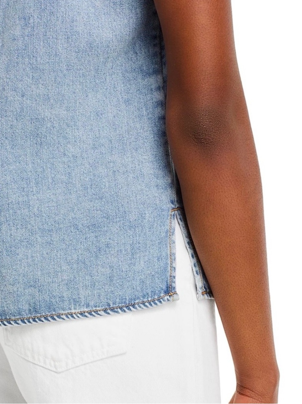 NWT | RAILS | Ruthie Denim Ruffle Top | XS - Picture 3 of 8